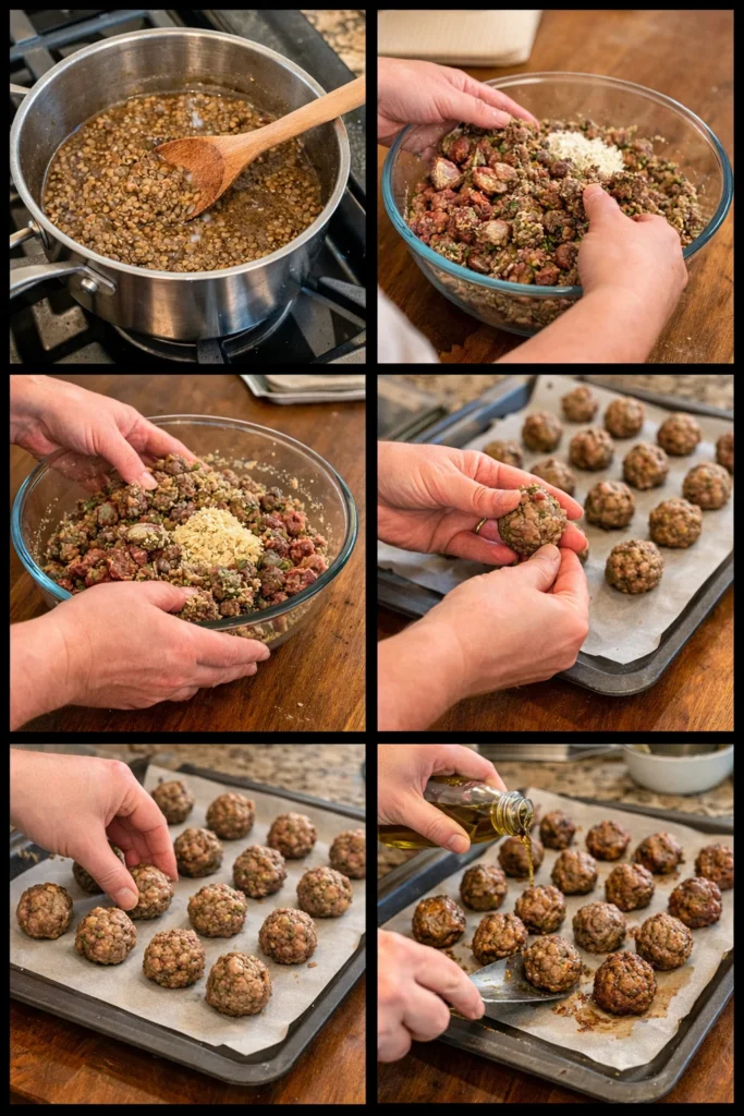 Smoked Beef Lentil Meatballs