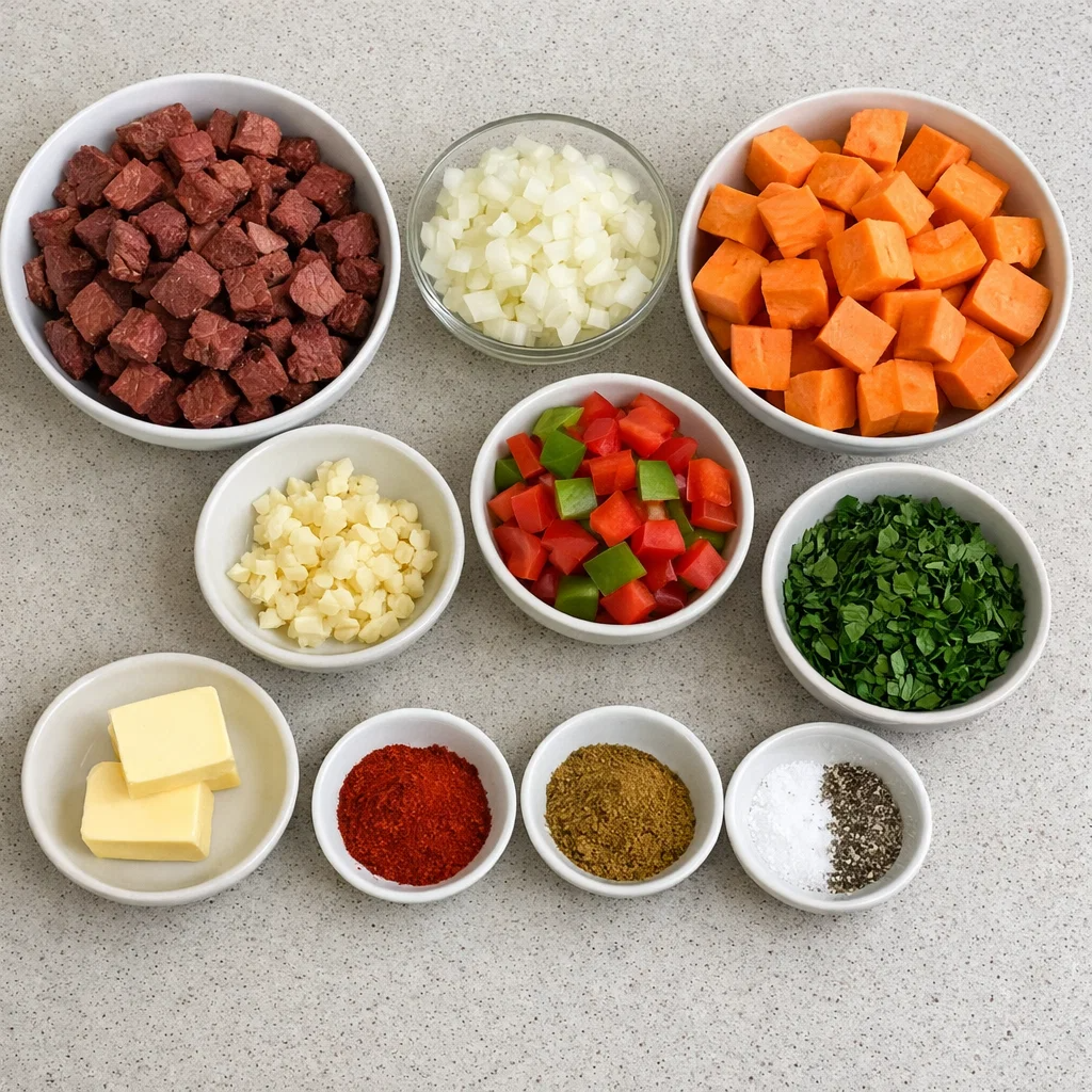 Smoked Beef Sweet Potato Bake