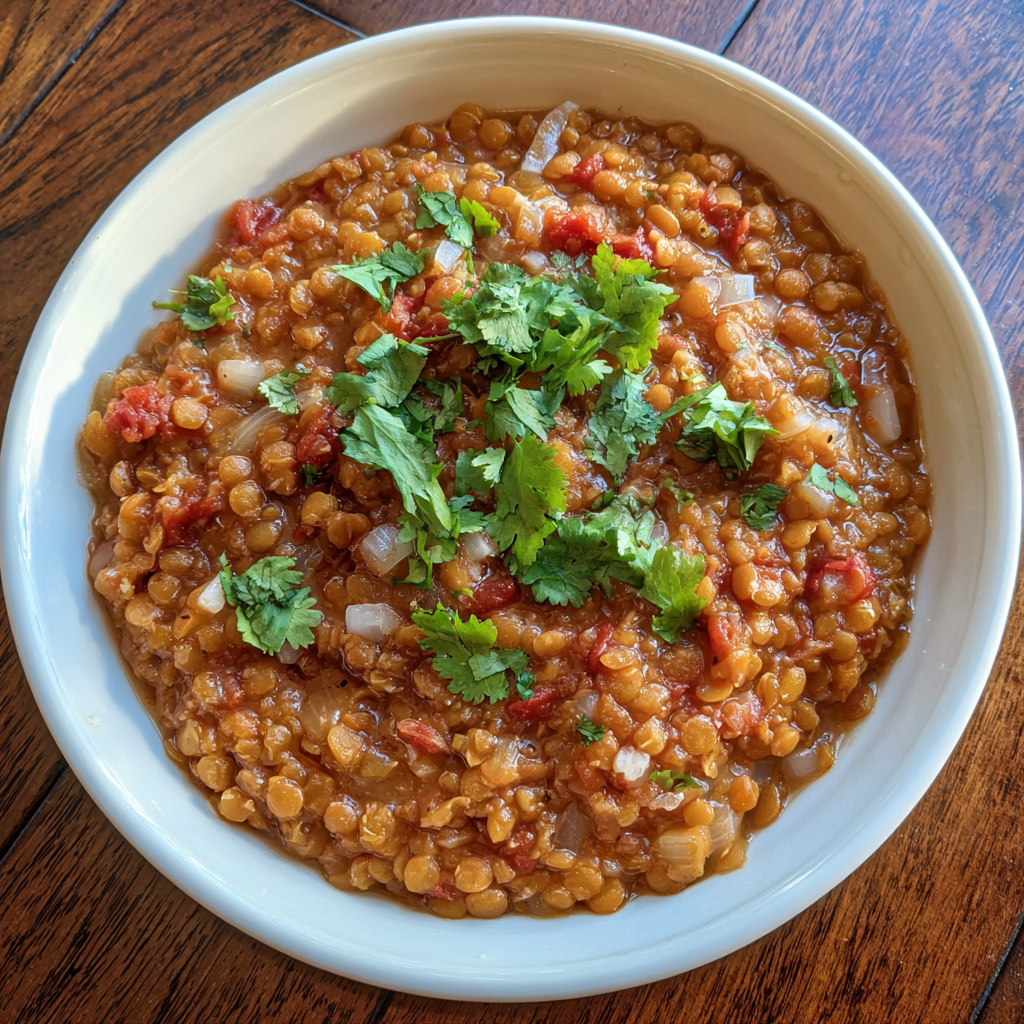 Spicy Mexican Red Lentils