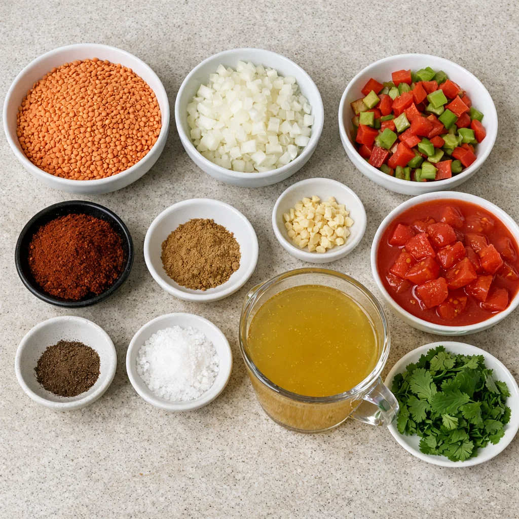 Spicy Mexican Red Lentils