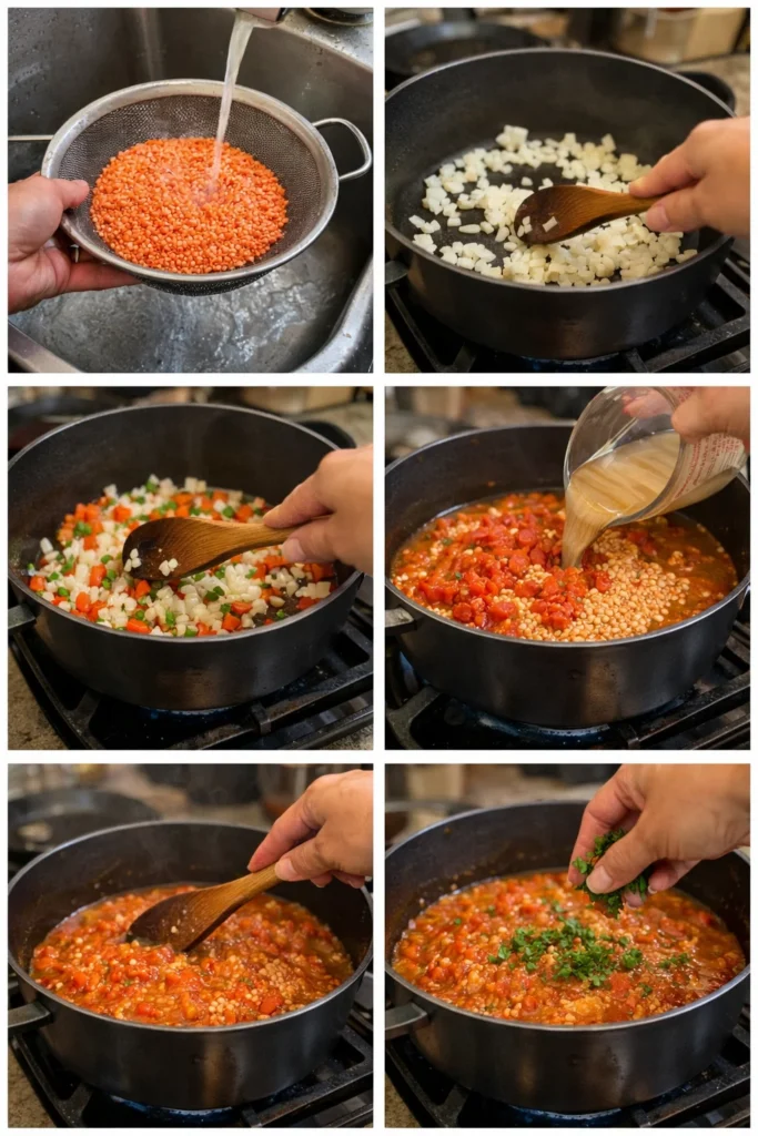 Spicy Mexican Red Lentils