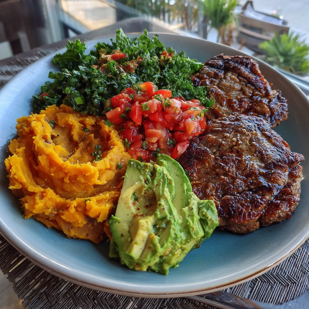 Sweet Potato & Smoked Beef Plate