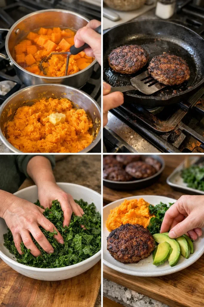 Sweet Potato & Smoked Beef Plate