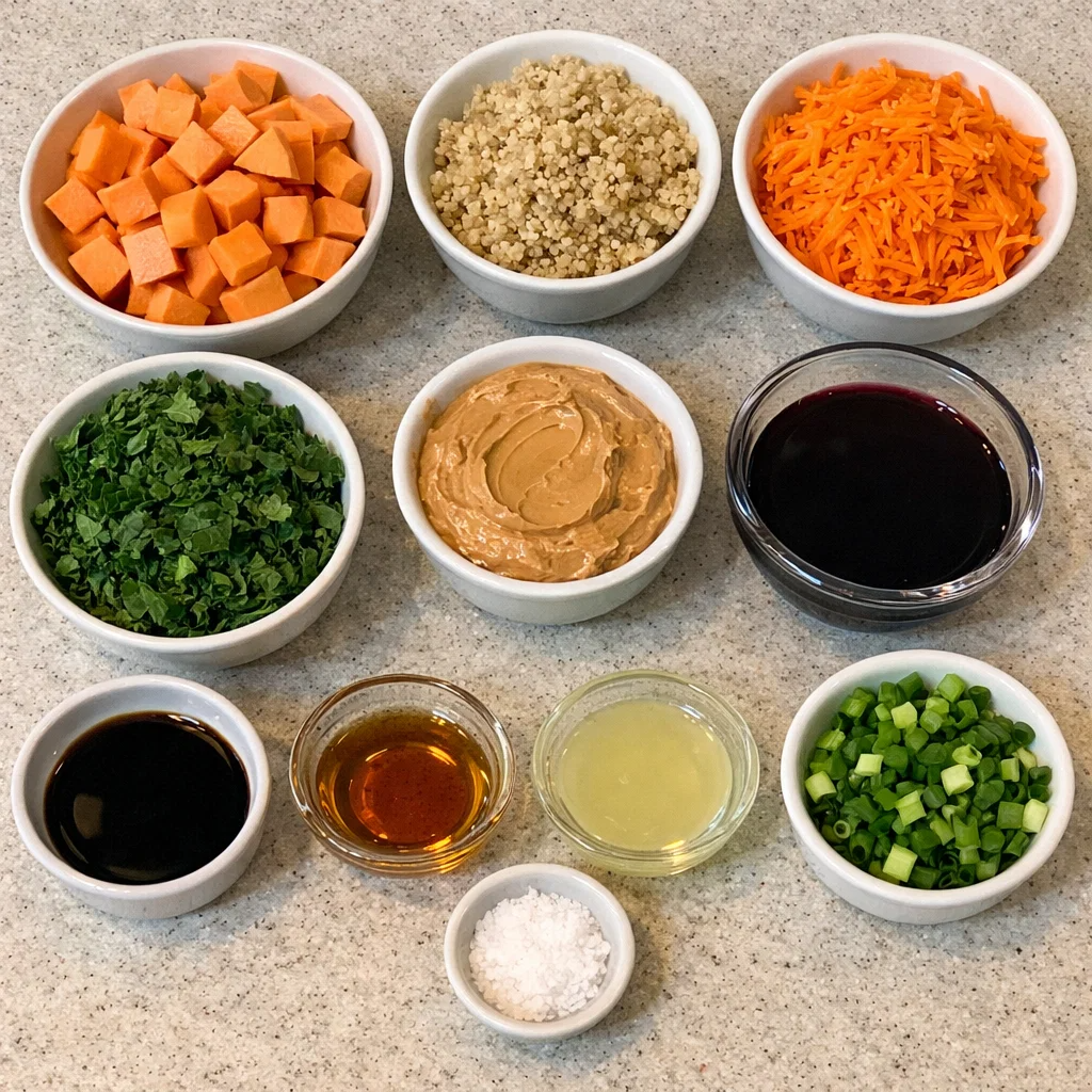 Thai Peanut Sweet Potato Buddha Bowl