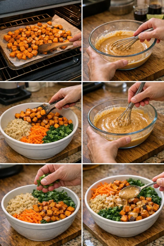 Thai Peanut Sweet Potato Buddha Bowl