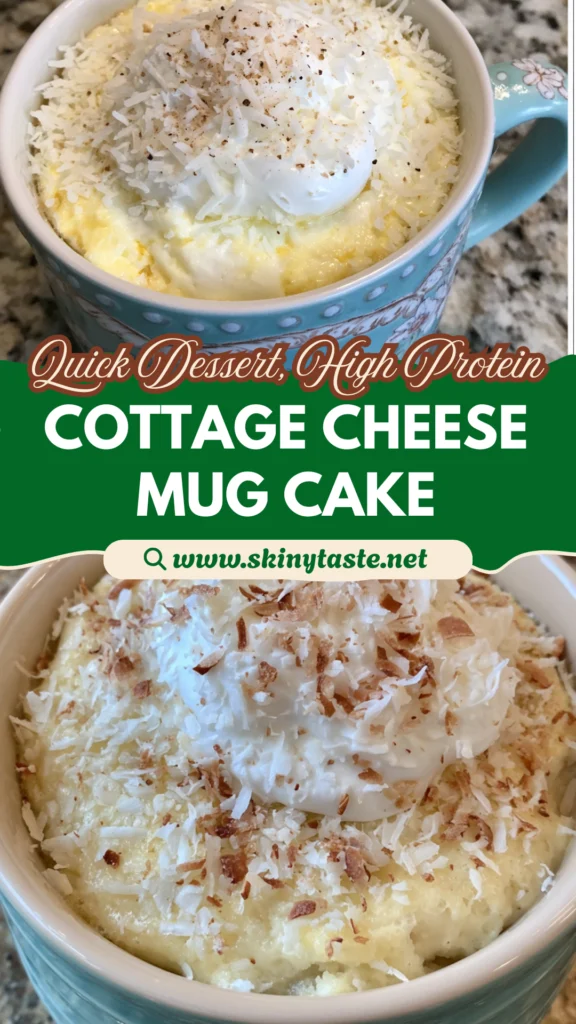 Vanilla Coconut Cottage Cheese Mug Cake