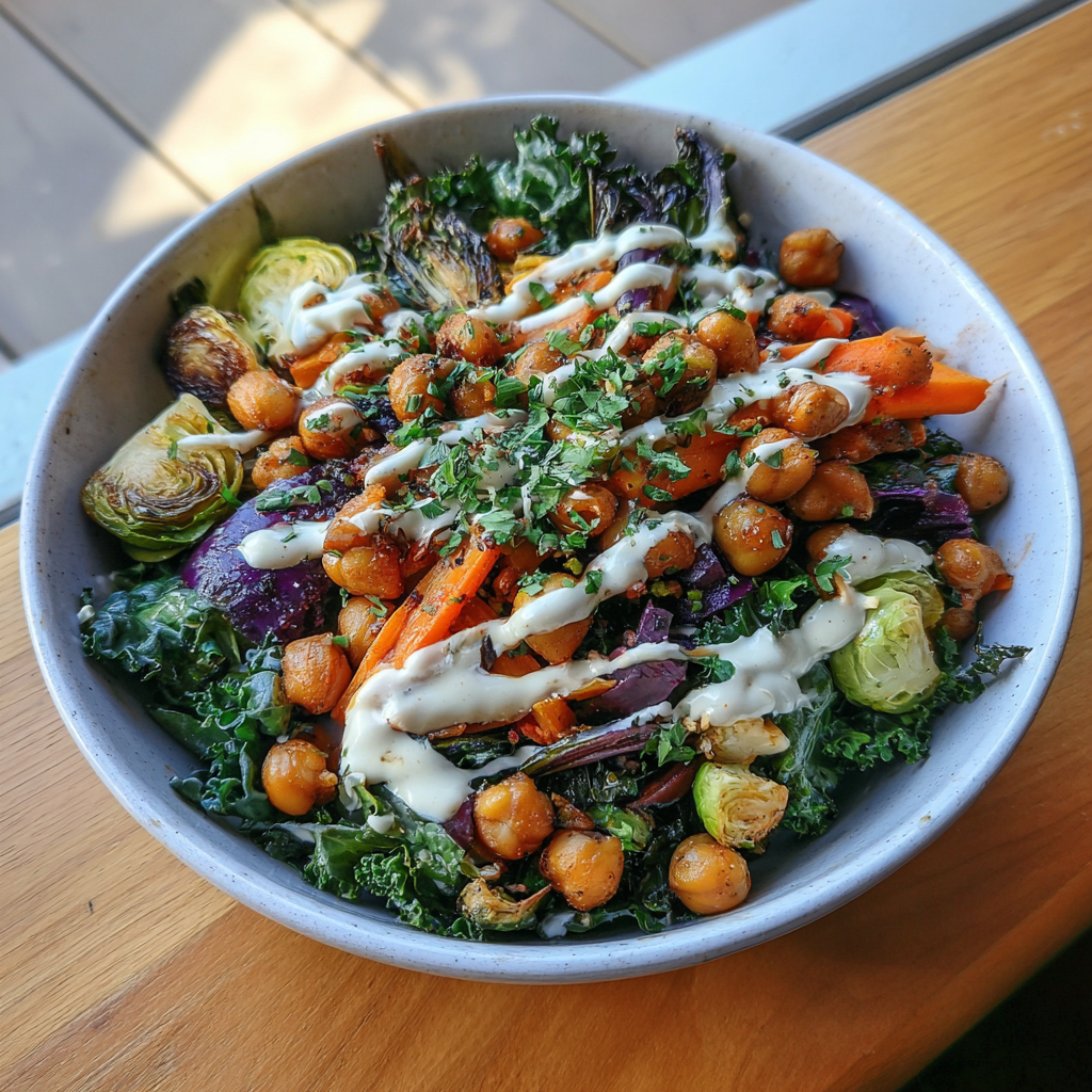 Winter Veggie Chickpea Bowl
