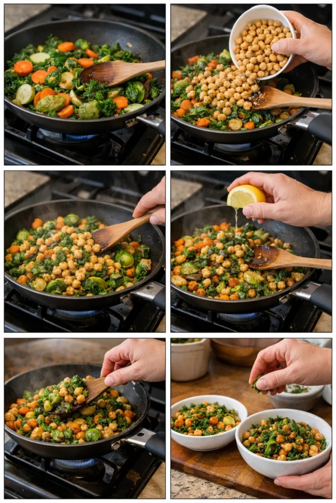 Winter Veggie Chickpea Bowl