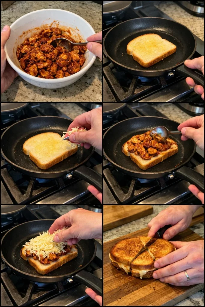 BBQ Chicken Grilled Cheese