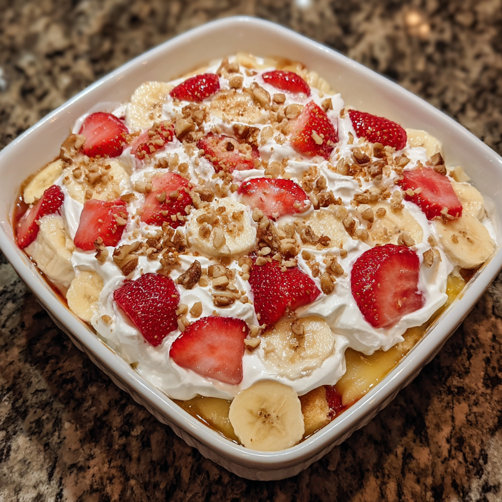 Delicious Banana Split Dump Cake – Quick, Creamy Party Dessert 9 Banana Split Dump Cake