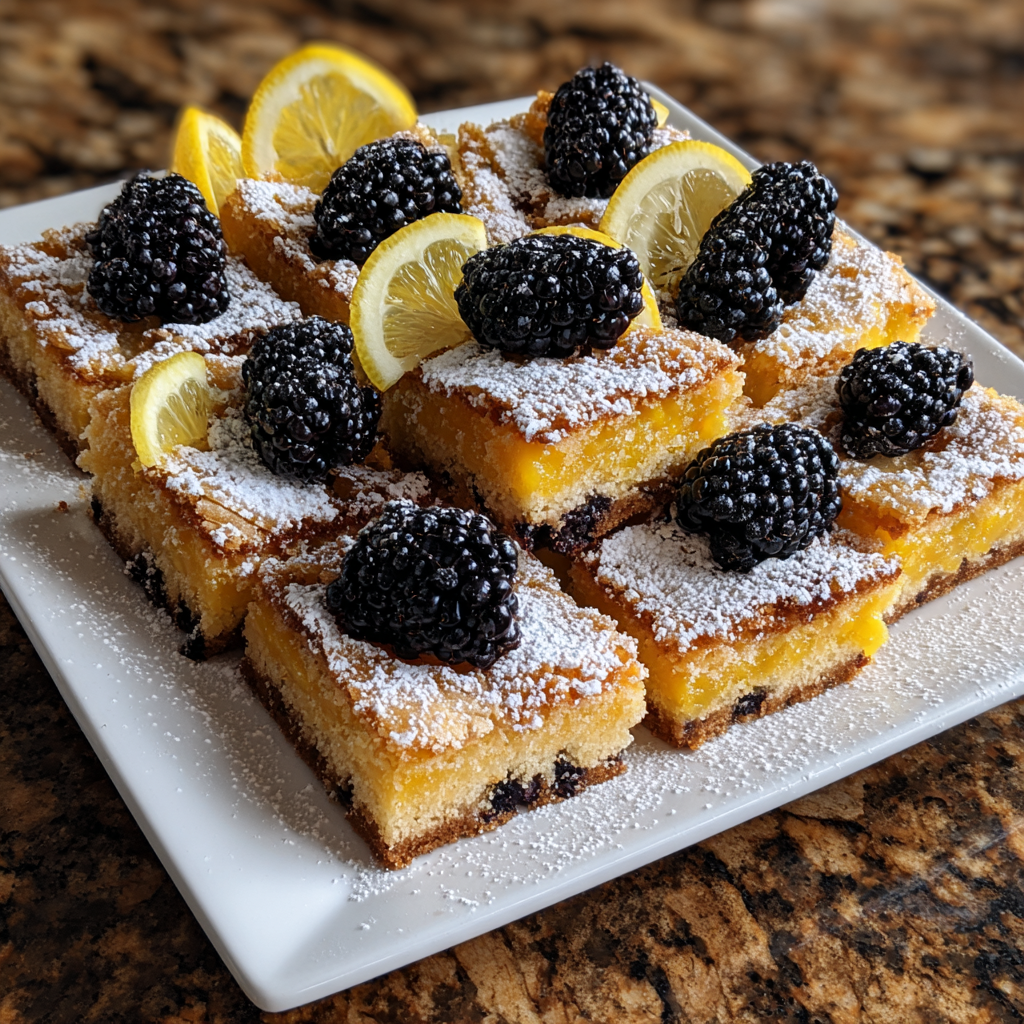 Blackberry Lemon Squares