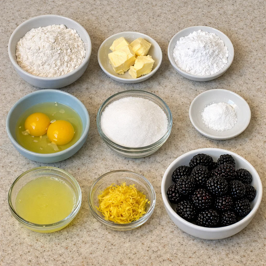 Blackberry Lemon Squares