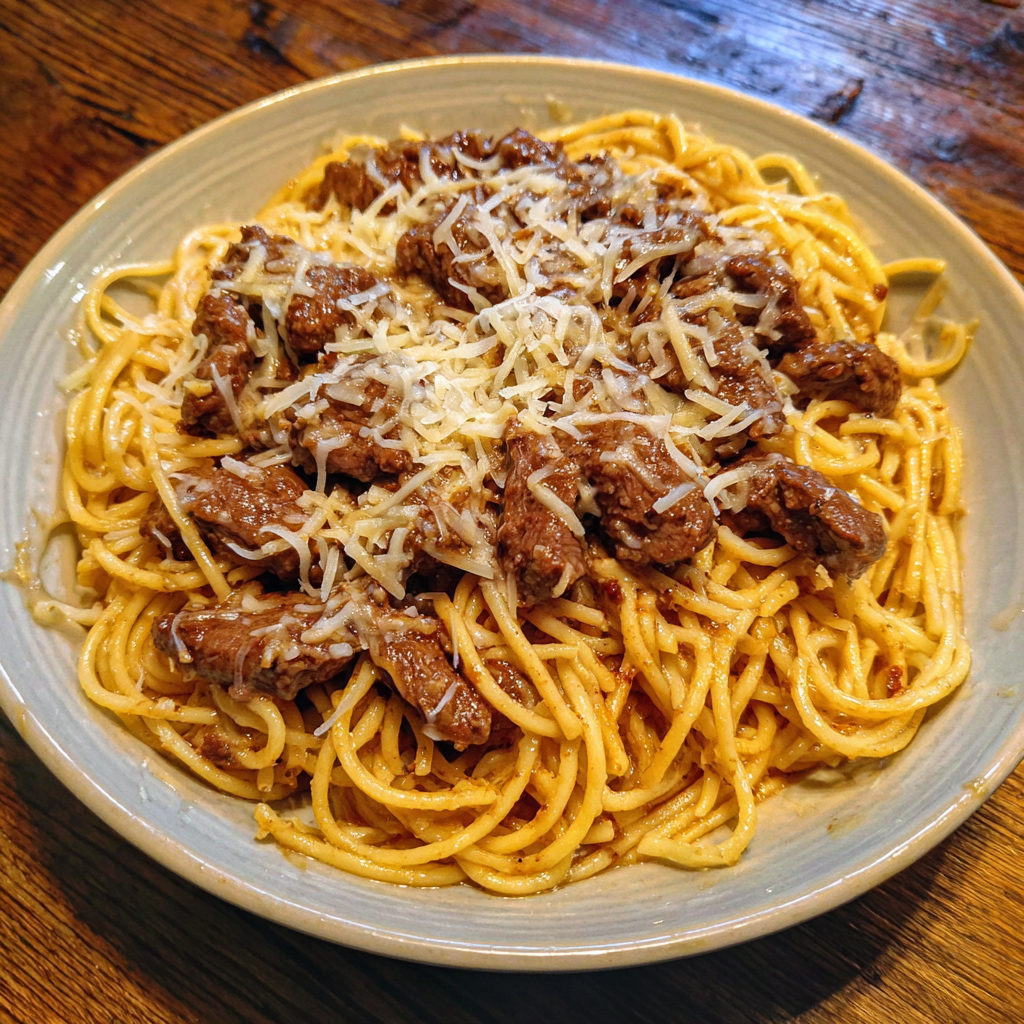 Bold & Creamy Cajun Beef Spaghetti