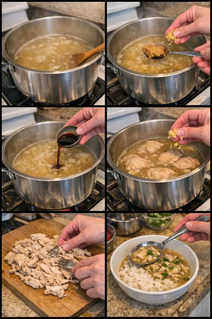 Brothy Miso Ginger Chicken with Rice – Easy Comforting Dinner Recipe 8 Brothy Miso Ginger Chicken with Rice