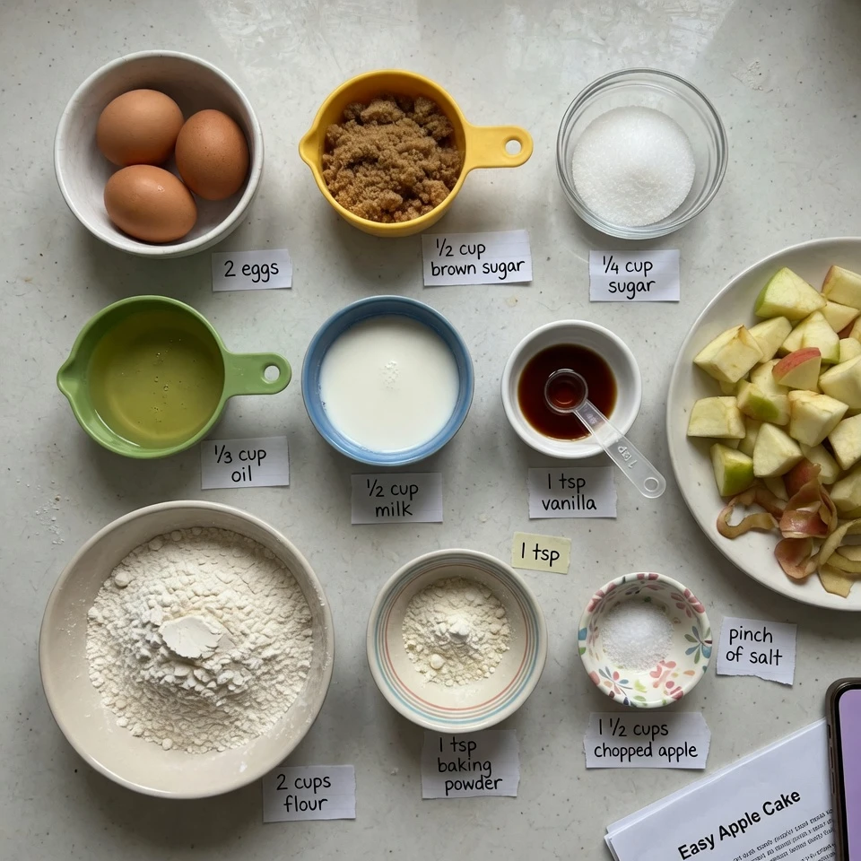 Brown Sugar Apple Vanilla Snack Cake