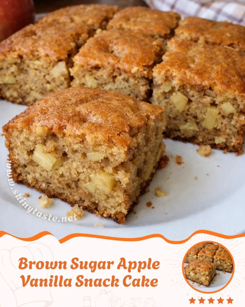 Brown Sugar Apple Vanilla Snack Cake