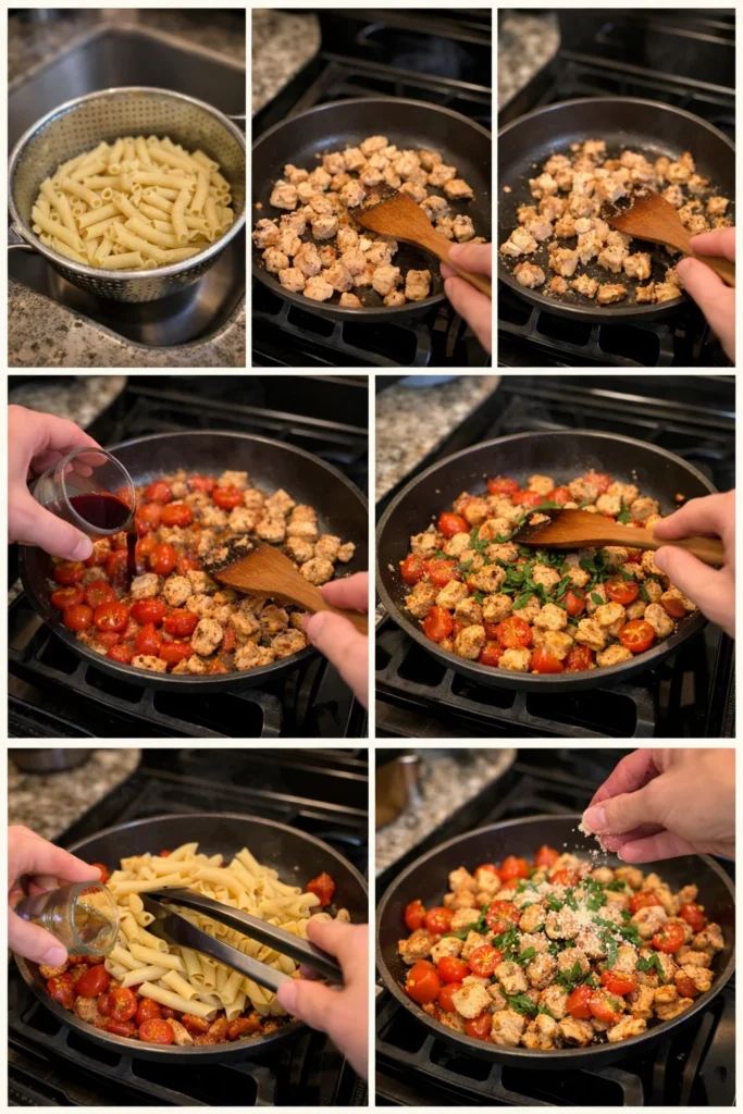 Quick Bruschetta Chicken Pasta Recipe – 30‑Minute Italian Dinner 8 Bruschetta Chicken Pasta