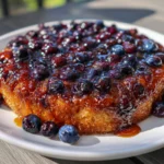 Caramelized Blueberry Upside Down Cake