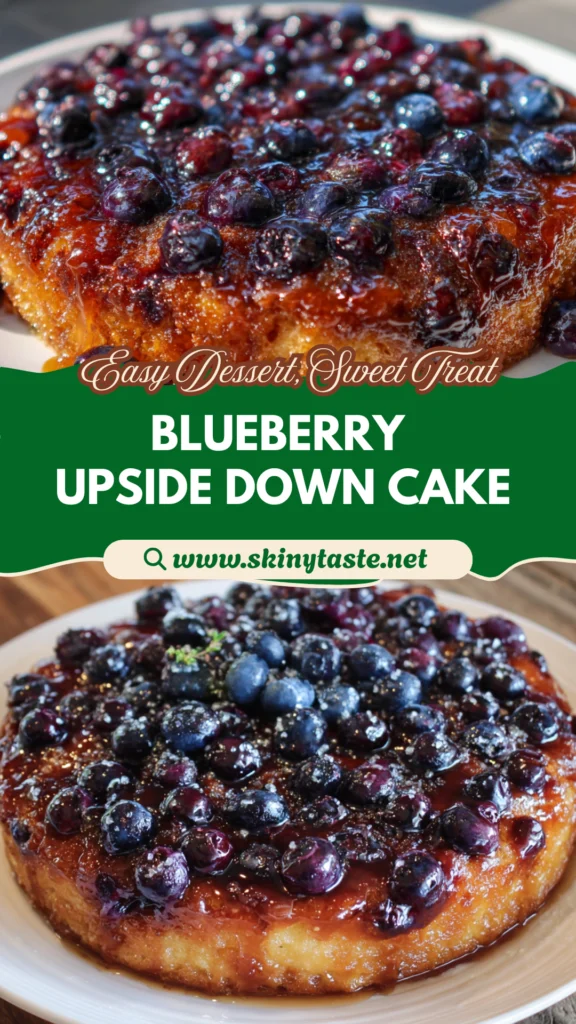 Caramelized Blueberry Upside Down Cake