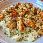 Chicken Scampi with Garlic Parmesan Rice