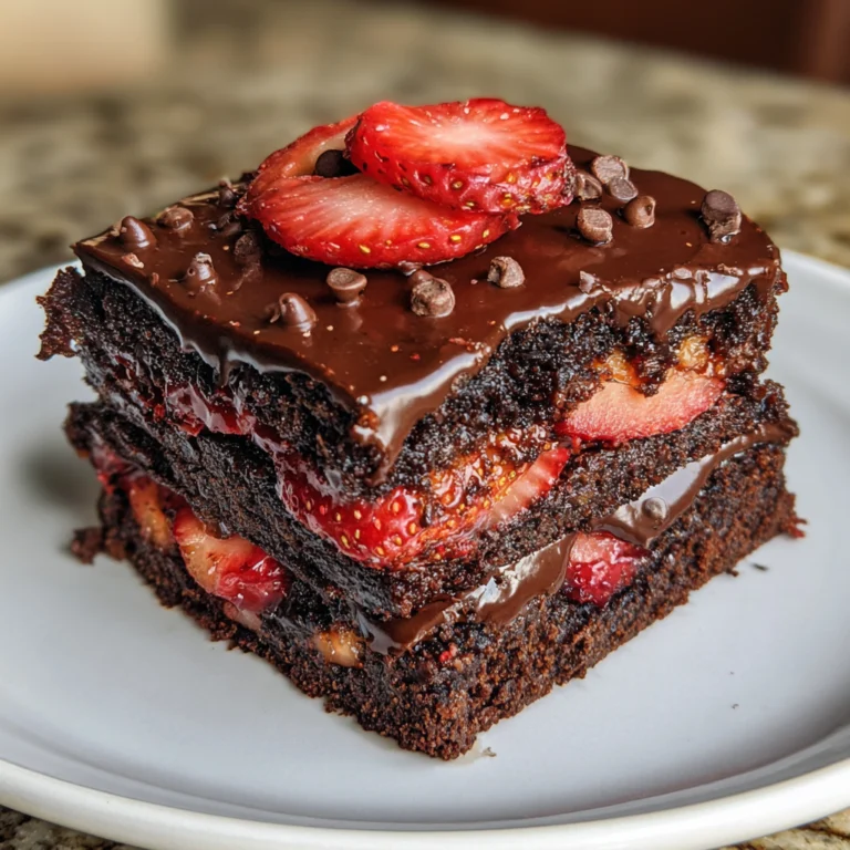 Chocolate Covered Strawberry Brownies