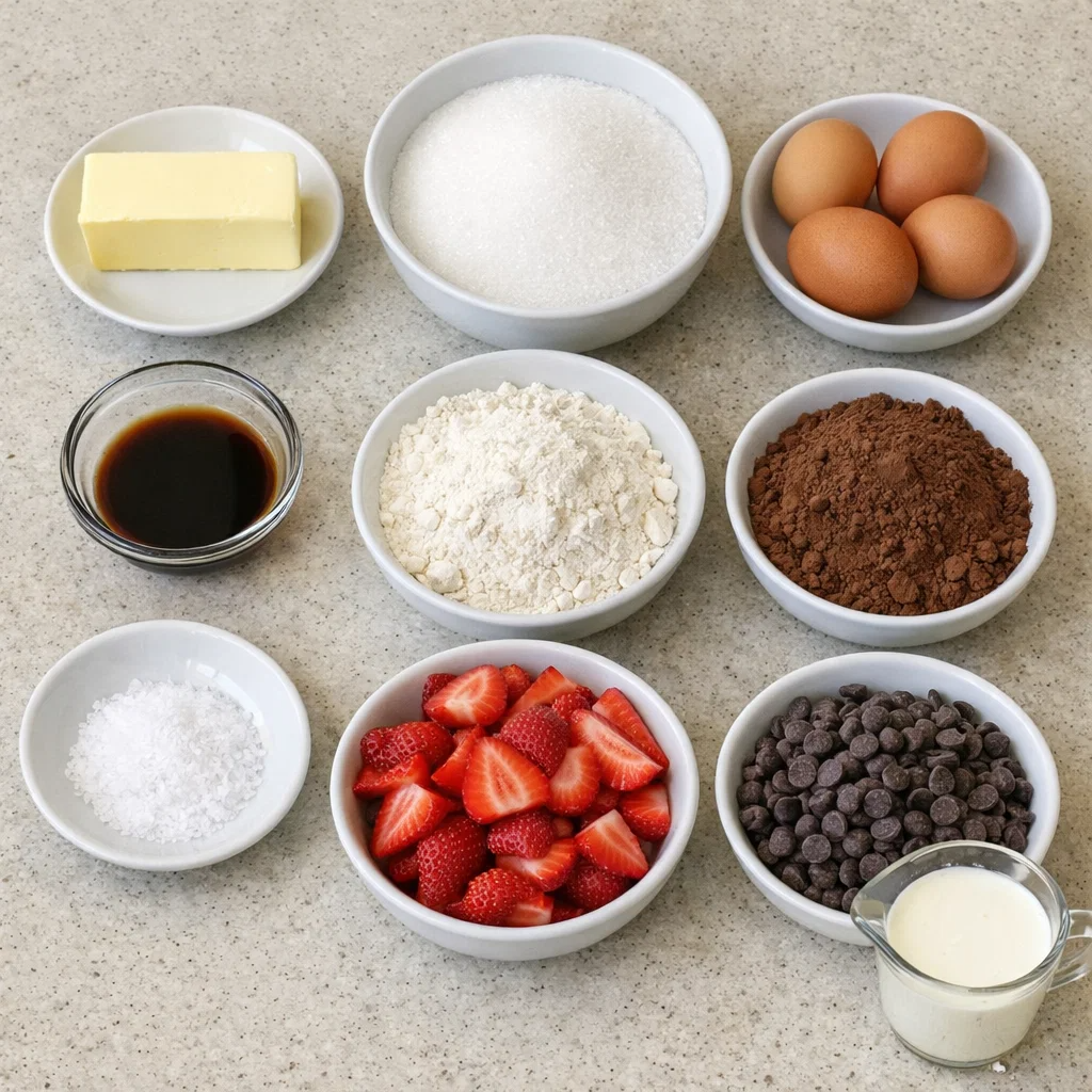 Chocolate Covered Strawberry Brownies