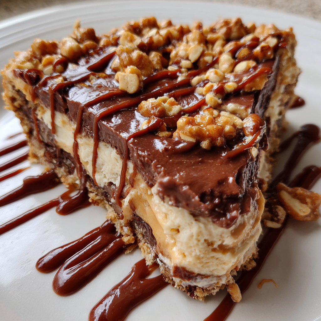 14+ Easy No Bake Desserts for Summer 4 Chocolate Peanut Butter Pretzel Pie