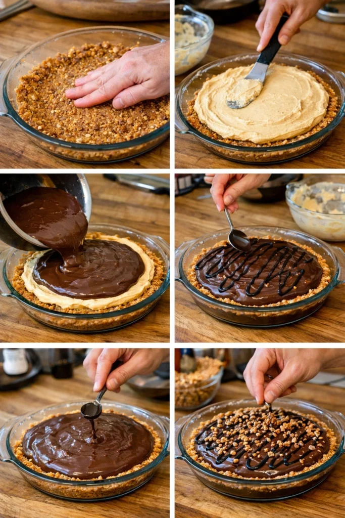 Chocolate Peanut Butter Pretzel Pie – Easy No‑Bake Dessert 8 Chocolate Peanut Butter Pretzel Pie