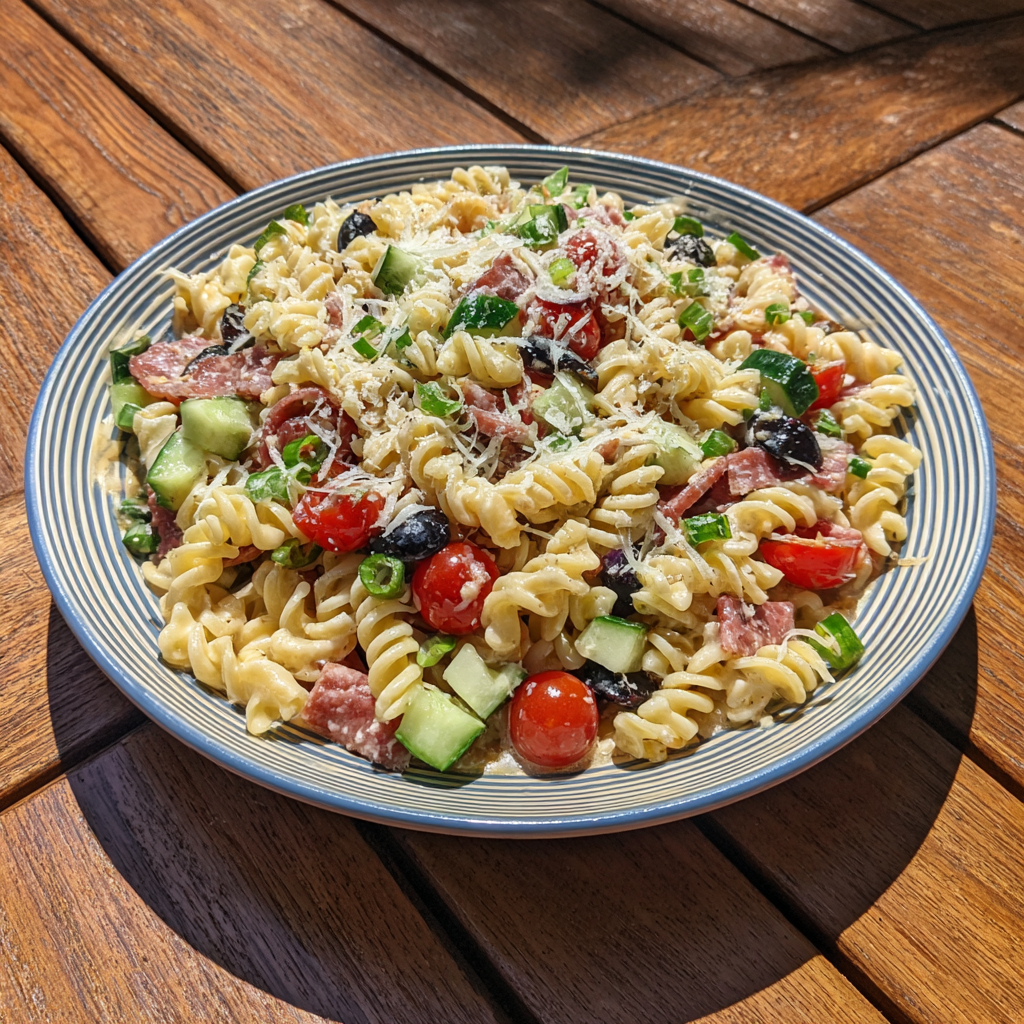 Classic Pasta Salad for a Crowd