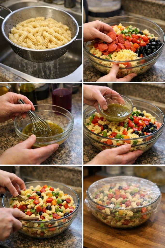 Classic Pasta Salad for a Crowd