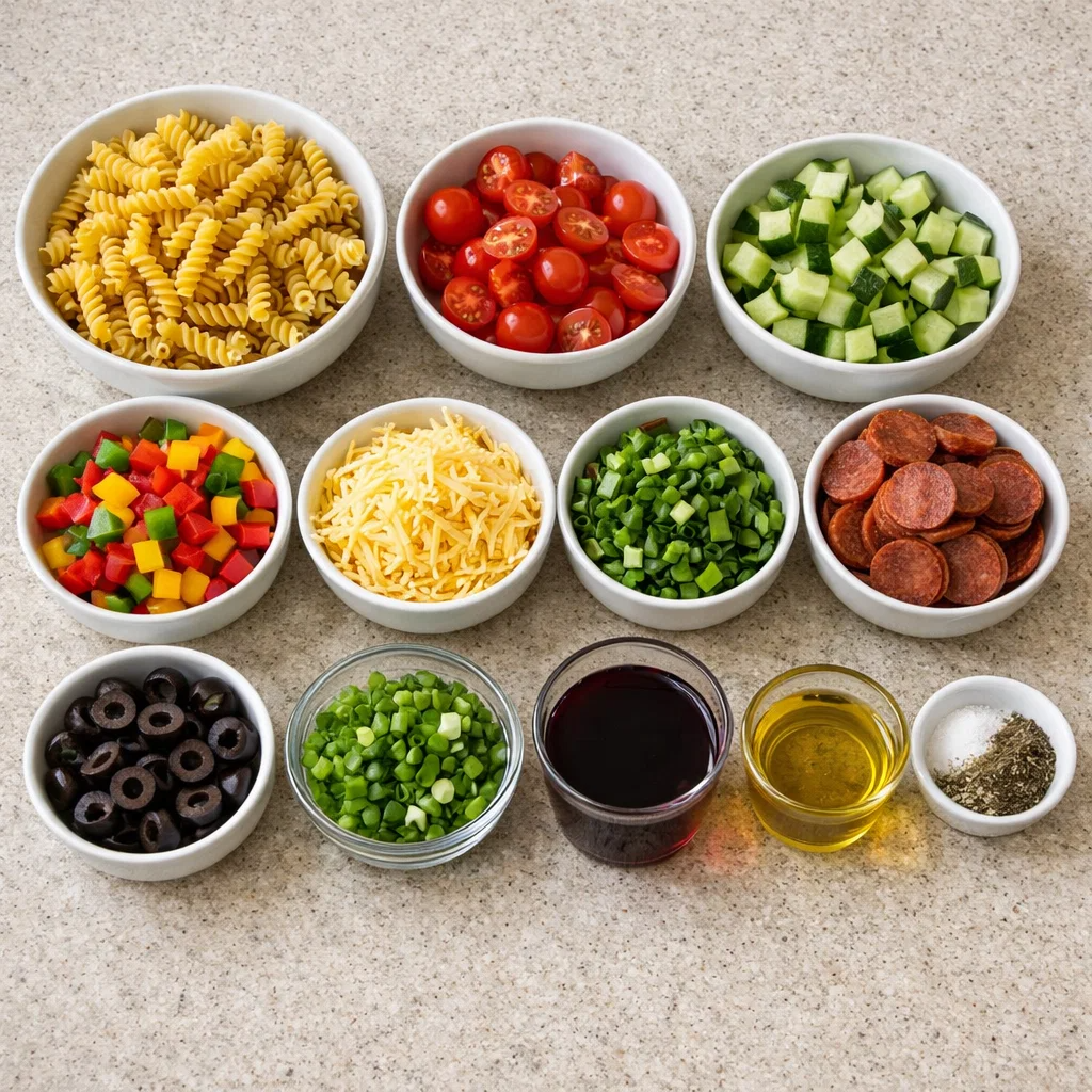 Classic Pasta Salad for a Crowd