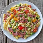 Cold Pasta Salad with Smoked Beef