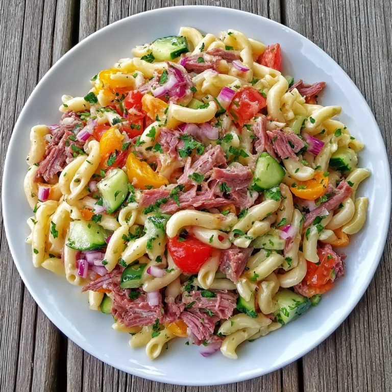 Cold Pasta Salad with Smoked Beef
