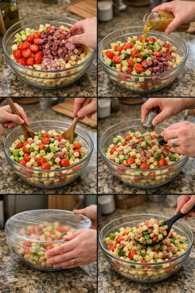 Cold Pasta Salad with Smoked Beef