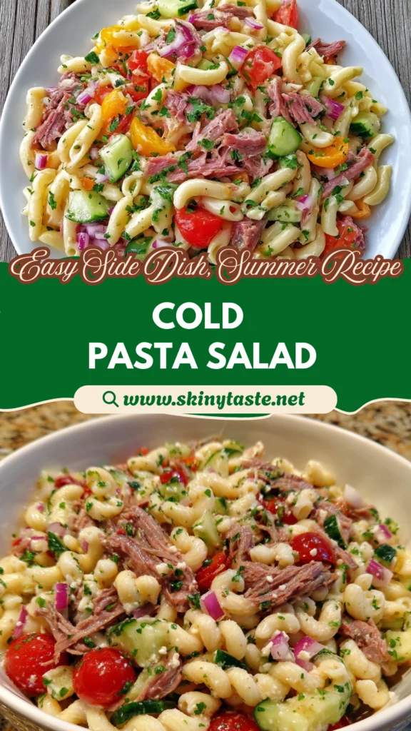 Cold Pasta Salad with Smoked Beef