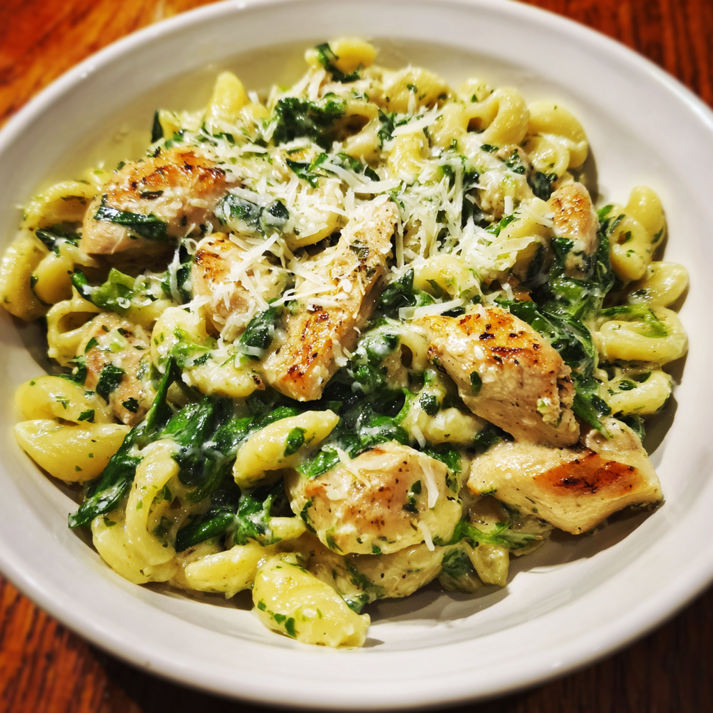 Creamy Chicken Pesto Pasta