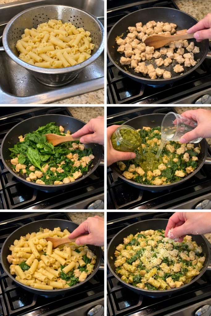 Creamy Chicken Pesto Pasta
