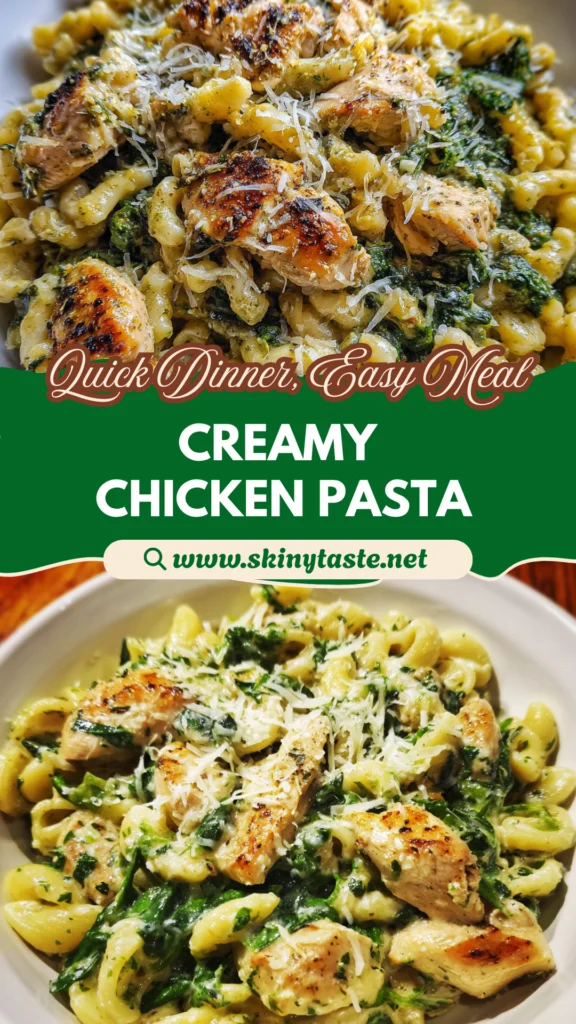 Creamy Chicken Pesto Pasta