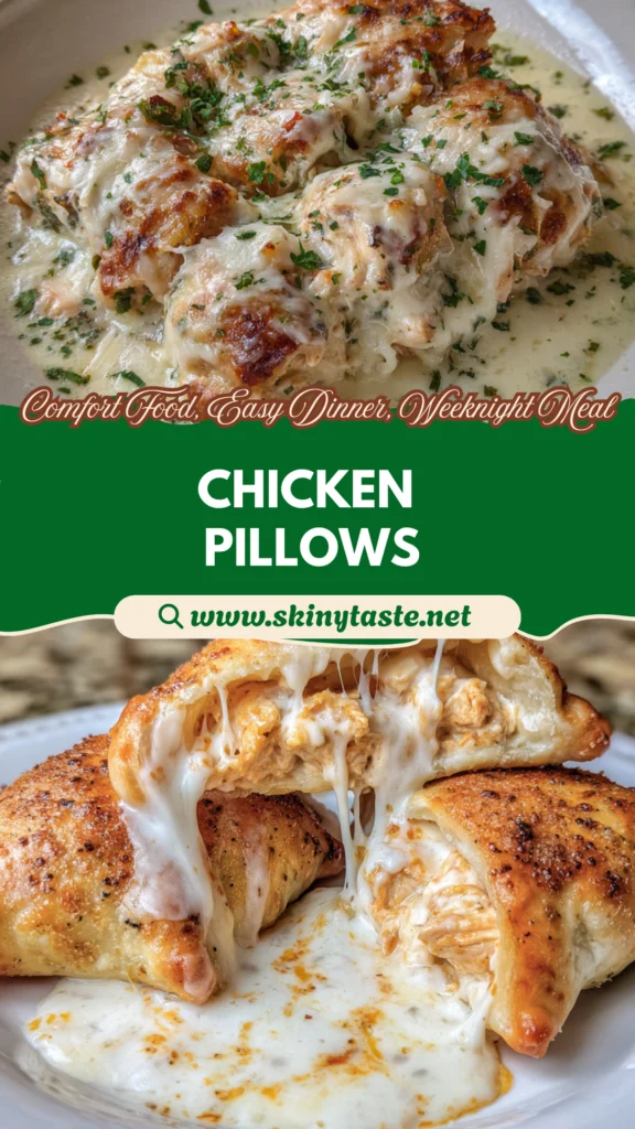 Creamy Chicken Pillows with Parmesan Sauce