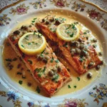 Creamy Lemon Garlic Salmon Piccata