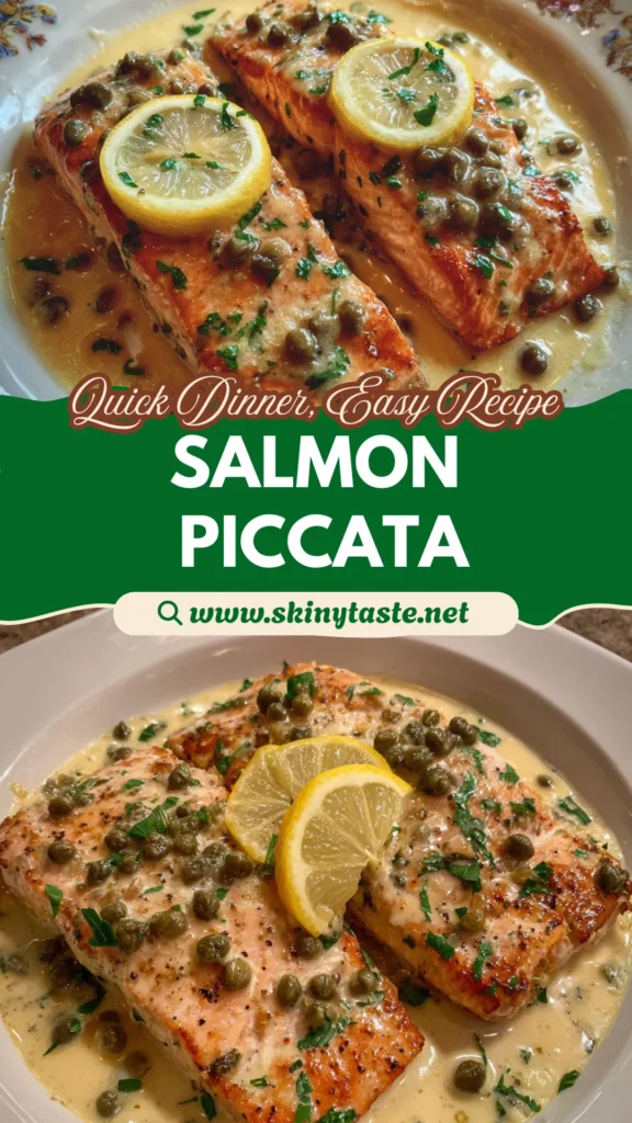 Creamy Lemon Garlic Salmon Piccata