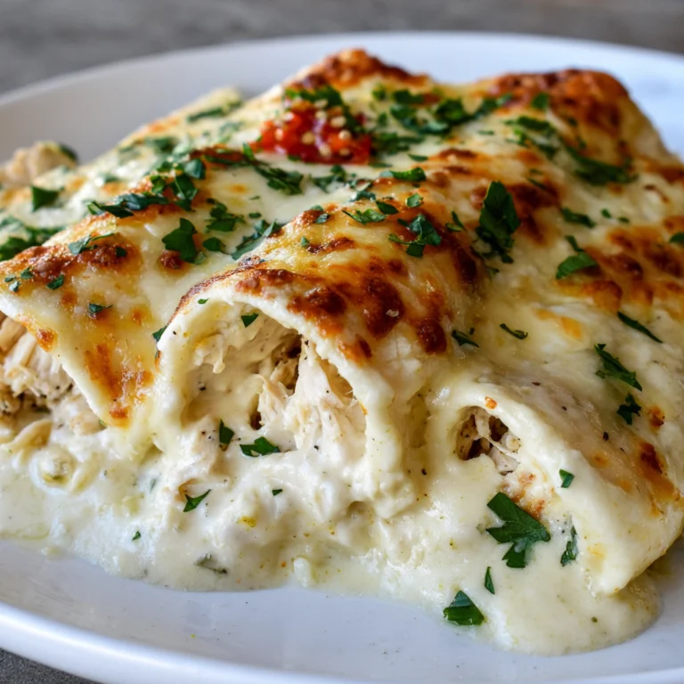 Creamy White Chicken Enchiladas