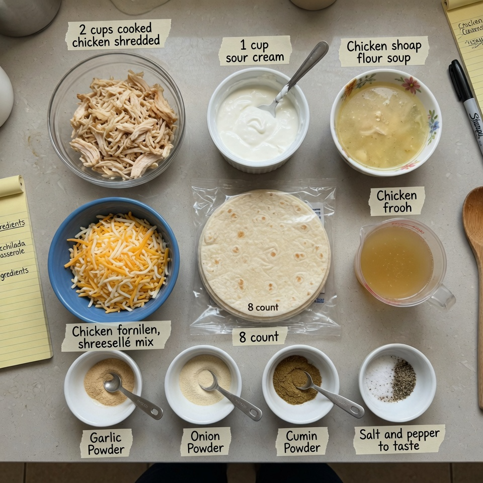 Creamy White Chicken Enchiladas