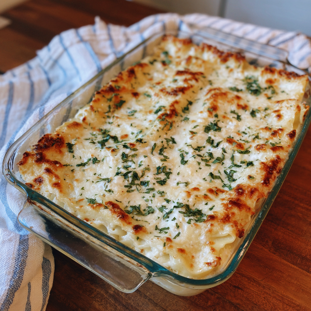 Creamy White Lasagna Delight