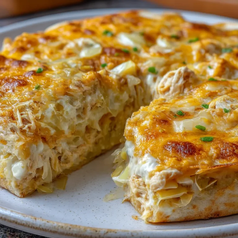 Crispy Cabbage Ranch Chicken Cottage Cheese Tortilla Pie