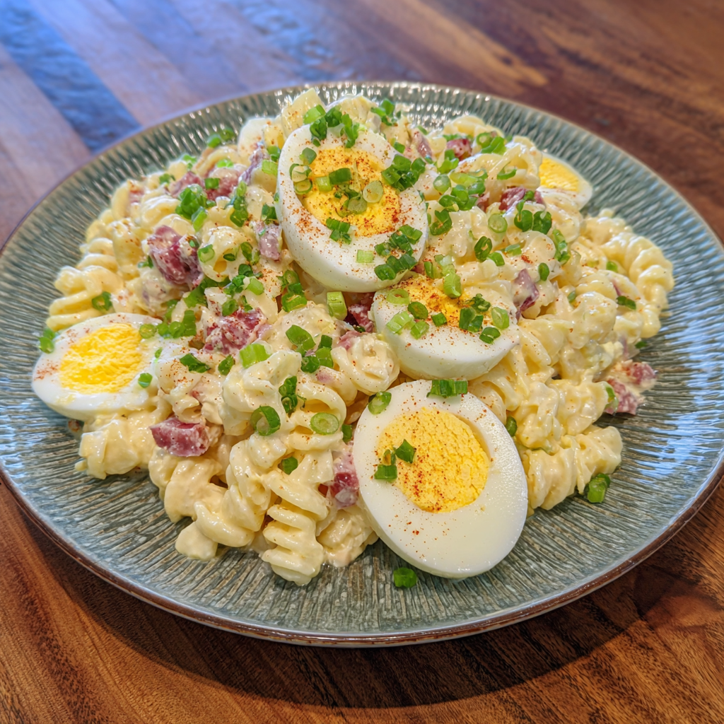 Deviled Eggs Pasta Salad