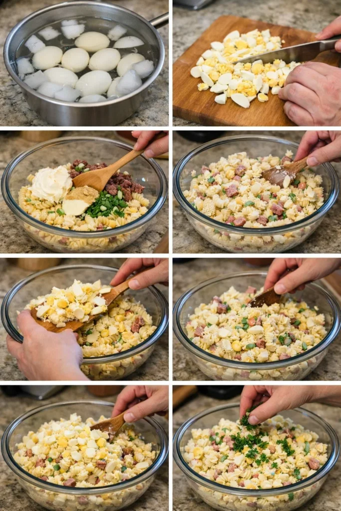 Deviled Eggs Pasta Salad