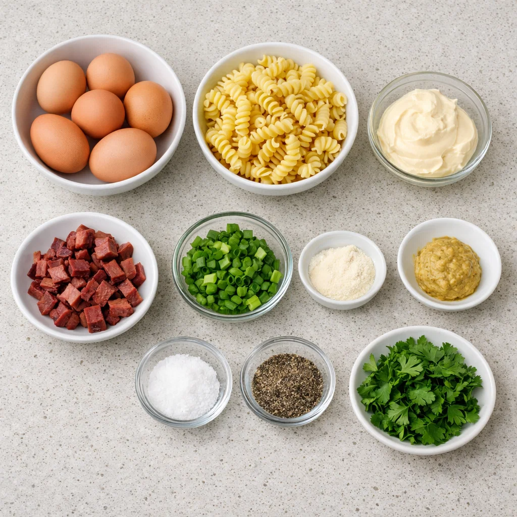 Deviled Eggs Pasta Salad