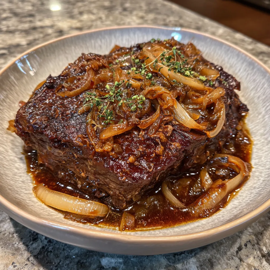 French Onion Pot Roast – Easy Slow Cooker Comfort Food for Dinner Toni 9 French Onion Pot Roast