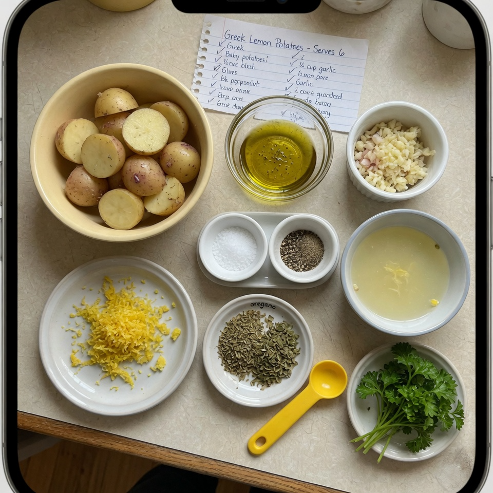 Greek Lemon Garlic Potatoes